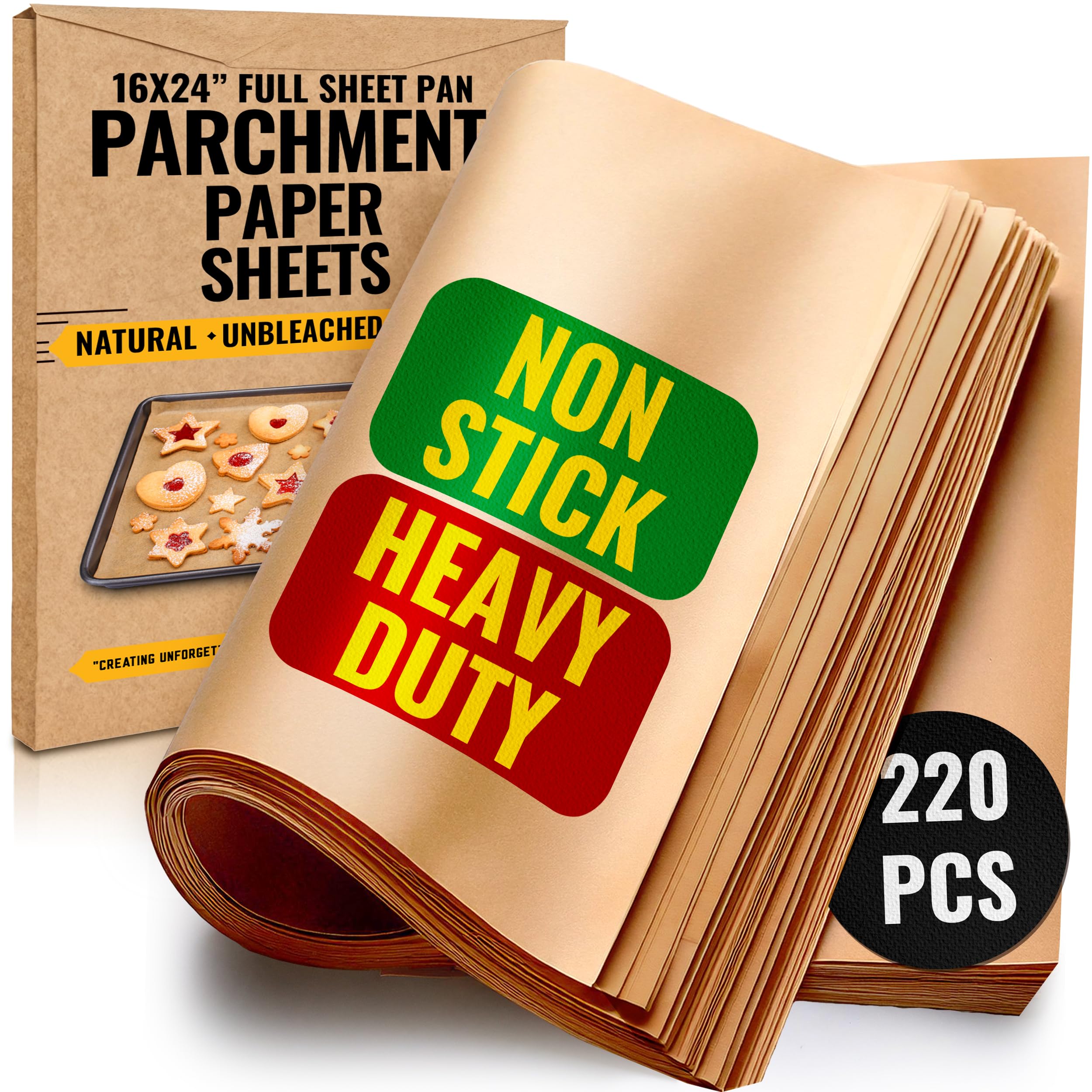 Pre-cut silicone baking paper sheets