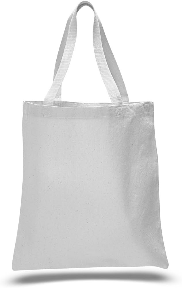 Heavy duty cotton canvas tote bag with handles
