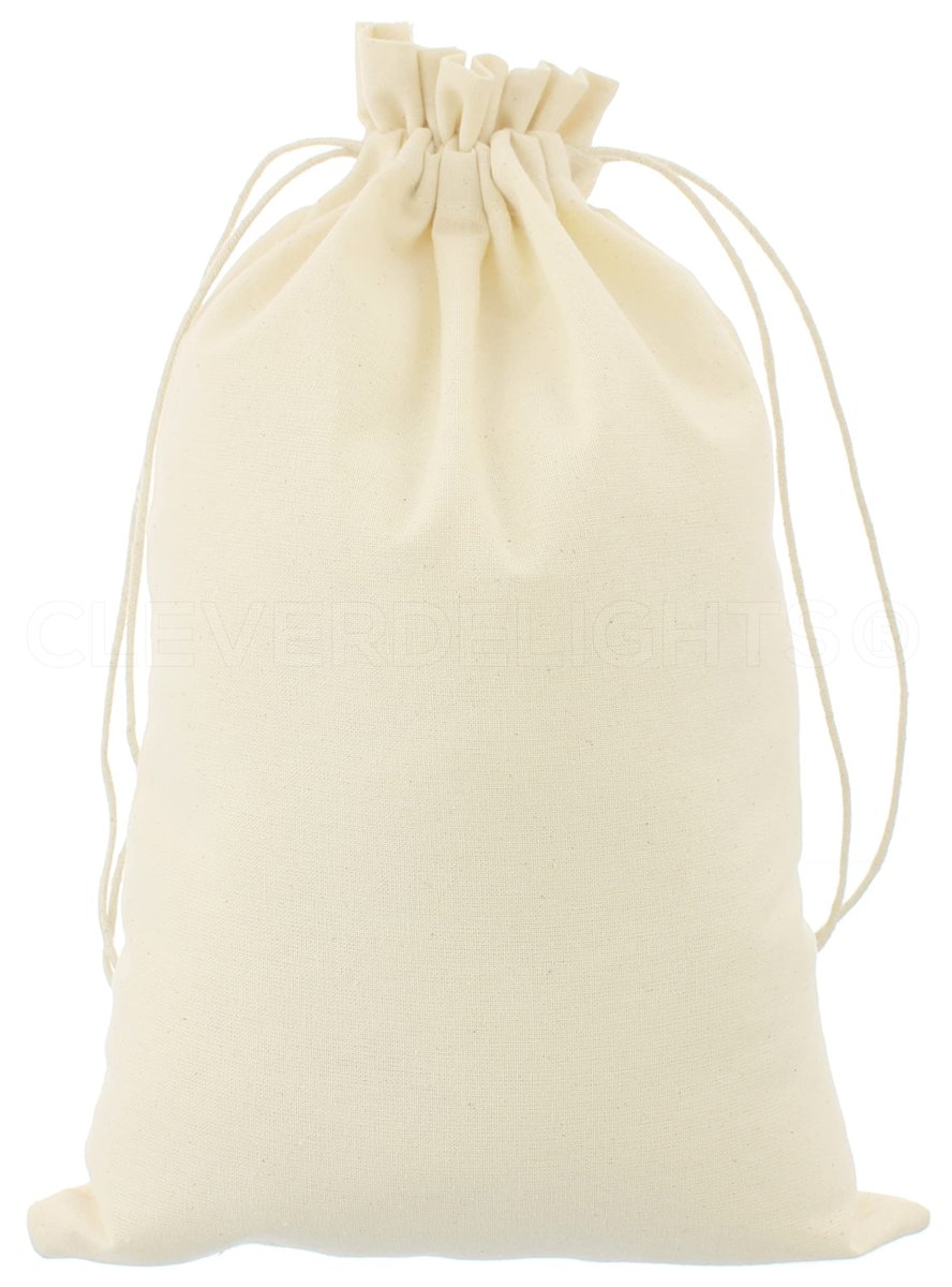 Cotton drawstring bag natural eco-friendly