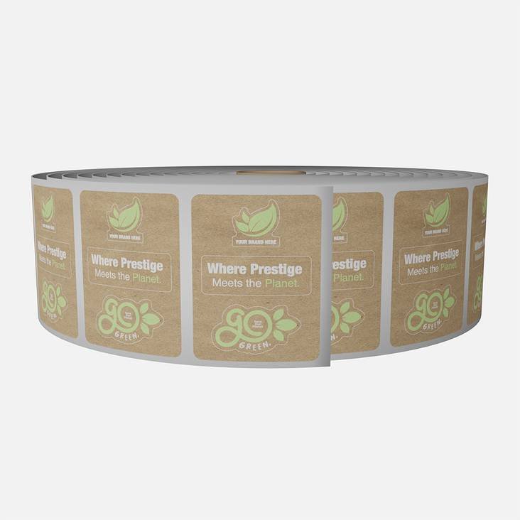 Brown eco kraft paper labels natural look