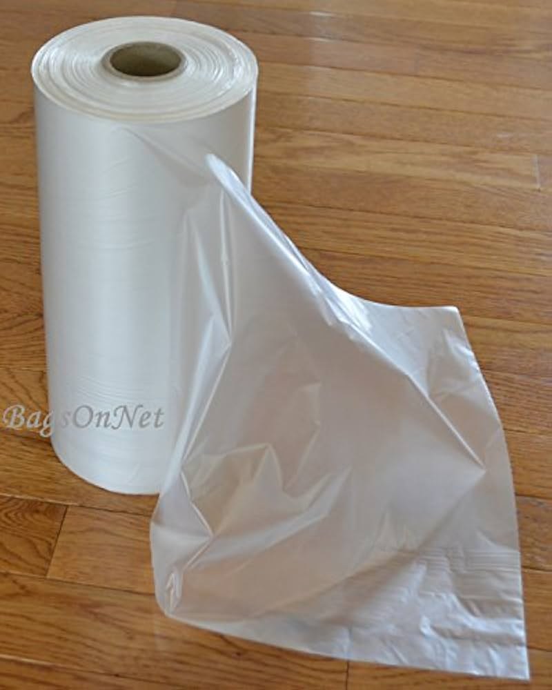 HDPE plastic bags on roll transparent
