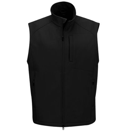 Professional black softshell vest workwear