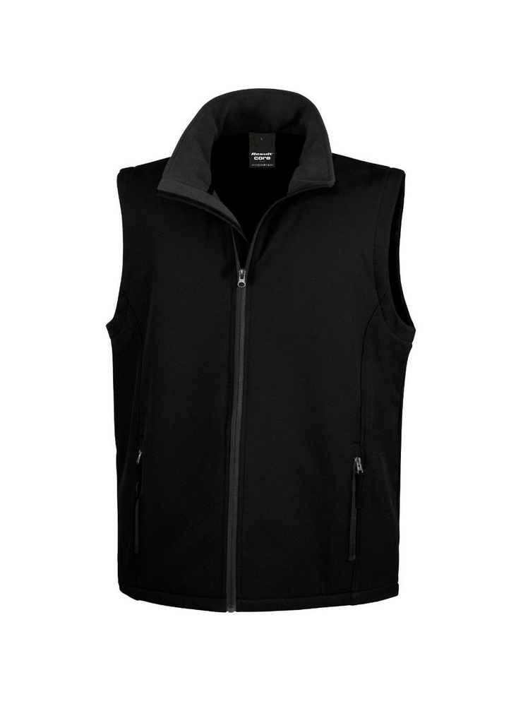 Professional black softshell vest workwear