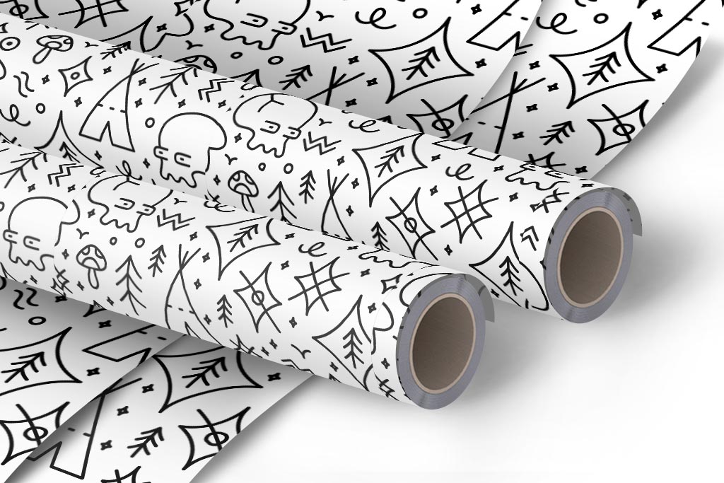 Custom printed wrapping paper roll